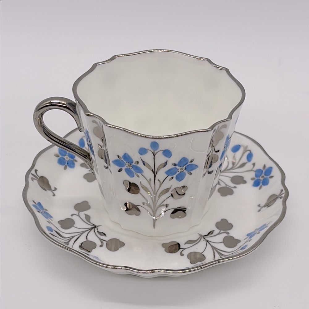Wedgwood Bone China Flat Cup & Saucer Pattern WH 1583